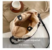 Bolso de paja, bolso tejido, bolso tote de mujer vintage imitación de caña, bolso de hombro y bandolera de diseño minoritario y moderno para mujer - details 7