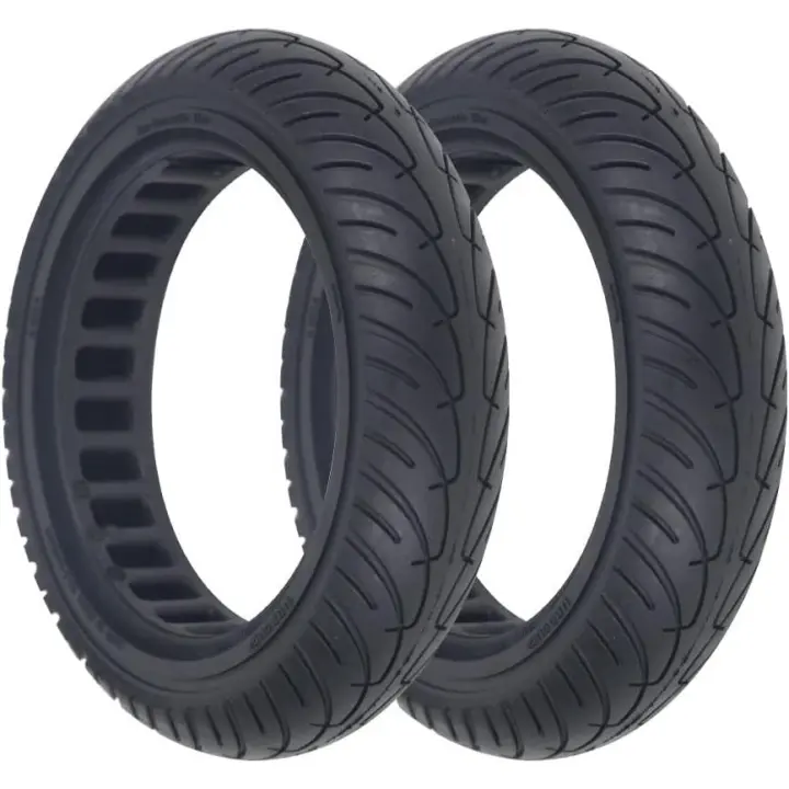 2 Piezas Neumáticos sólidos 8 1/2 x2.0 de 8,5" para patinete eléctrico,Rueda Maciza para Patinete, l neumáticos de Reemplazo delantero/trasero Antipinchazo para Xiaomi M365/Pro/Pro2/1S/Gotrax Gxl V2/XR y otros, caucho macizo, diseño de panal, universales, - 1