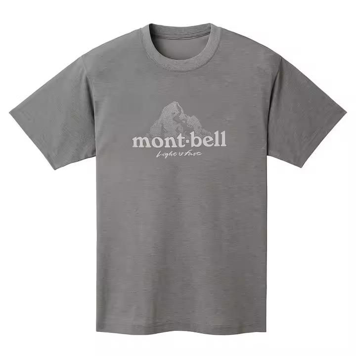 Camiseta De Montbell Meishan Para Adultos Verano Deporte Casual Manga Corta Impresión Versátil Para Parejas Alta Calidad Talla Grande - 1