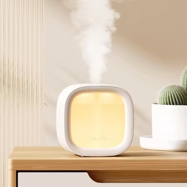 Mini humidificador personal Luz Nocturna recargable Humidificador Pequeño Inalámbrico Humidificador Silencioso de 300 ml Luz humidificador de escritorio portátil - 1