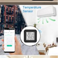 Sensor De Temperatura Y Humedad Con Pantalla LCD Wifi Tuya Compatible Con Alexa Y Google Home Para Habitaciones De Bebés Y Almacenes Monitor De Ambiente Interior - details 2