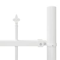 valla de jardín vidaXL blanca con parte superior en arco de 3,4x0,75 m de acero - details 5
