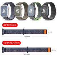 Correa De Nylon Para Apple Watch Compatible Con Series 7 6 5 3 SE 8 Tamaños Variados 40mm 41mm 42mm 44mm 45mm 49mm Accesorio Para Smartwatch - details 0