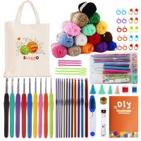 SusggO - 73 Piezas Juego de Ganchillo Completo con accesorios para Principiantes, Crochet Amigurumi – Kit Crochet con Ovillos 60% Algodon 40% Acrilico, Agujas Crochet Accesorios y Bolsa Transporte - DIY para iniciacion - details 0