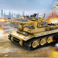 Bloques De Construcción MOC 99A Tanque De Batalla Principal Militar Challenger Leopard Panther Juguetes Para Niños Modelo De Ejército Soldado Pesado - details 11