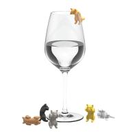 Set Creativo De Marcadores De Bebida Para Vino Y Cocteles Con Pegatinas Para Cristales Y Tazas De Vino Tamaño Pequeño Color Rojo - details 19