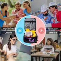 Bolsa De Almuerzo Portátil Para Niños Con Patrón De Mariposa Morada Doble Capa Térmica Reutilizable Bolsa Fría De Almuerzo De Dibujos Animados 2D - details 5
