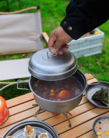 Tiartisan Juego De Olla De Camping De Titanio 2.1L/ 2.8L Con Compartment De Vapor Multifuncional Y Ligera Para Exterior - details 13