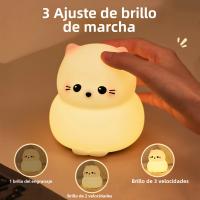 Luz Nocturna De Gato De Silicona Lindo Dimmer Recargable Para Decoración De Habitación De Niños Luz Táctil Sin Cable Para Dormitorio Infantil - details 1