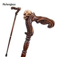 Bastón De Madera Marrón Con Diseño De Cráneo Para Moda Y Vampire Cospaly Fiesta Decorativo Mace Varita Halloween 93cm - details 3