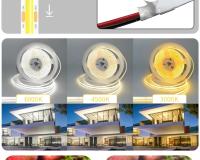 Tira De Luz LED COB Flexible 1-10M DC 12V 24V 320 LEDs Alta Densidad Luz Lineal Dimmable Para Decoración Interior De Habitación - details 5
