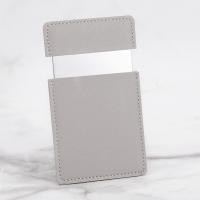 Espejo De Maquillaje Ultrafino De Acero Inoxidable Resistente a Golpes Con Funda De Cuero PU Portátil Para Carteles - details 4