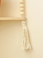 Estante Flotante De Madera En Esquina Bohemia Estilo Pastoral Con Macramé Hecho a Mano Para Decoración Del Hogar Y Sala De Estar Múltiples Capas Disponibles - details 5