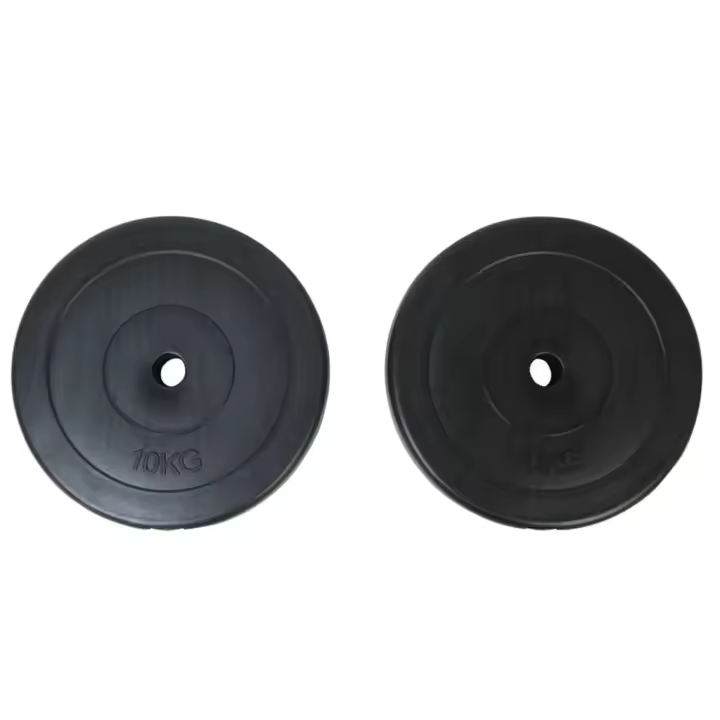 vidaXL Discos de Pesas Cemento Gimnasio Deporte Ejercicio Fitness Peso 2x 10 kg,  4x 5 kg,  2x 5 kg + 2x 10 kg y mas - 1