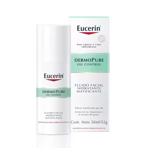Eucerin Dermopure Oil Control Fluido Facial Hidratante Matificante 50 ml - 1