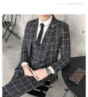 Nueva Moda Traje Tres Piezas Para Hombre Estilo Delgado Casual + Negocios Chaqueta + Pantalones Material Poliéster Adecuado Para Bodas Cuatro Estaciones - details 12