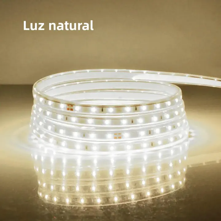Tiras LED Flexibles De Alta Calidad AC 220V 2835SMD 120LEDs/m Para Exteriores Impermeables Con Enchufe EU Para Iluminación De Sala De Estar - 1