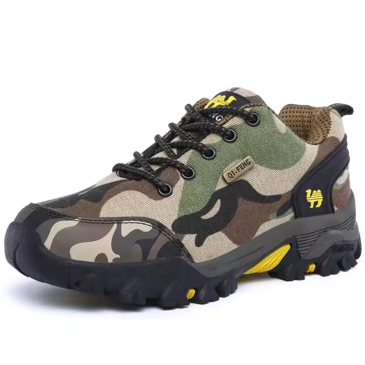 Zapatos De Senderismo Al Aire Libre 2024 Para Hombres Y Mujeres Corrida Por Caminos Camuflaje Invierno Deportivas Transpirables Antiguo Material De Suela De Goma Tela Elástica De La Piel Del Tobillo - 1