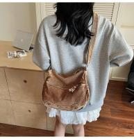 Bolso De Hombro Casual De Denim Lavado Resistente Al Desgaste Con Múltiples Bolsillos Y Gran Capacidad Para Mujer - details 31