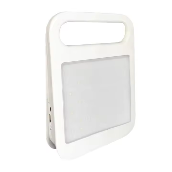 Foco Proyector Solar Portátil Led - 4W  Power Bank + USB Recargable, Batería integrada, 2 Modos de luz - 1