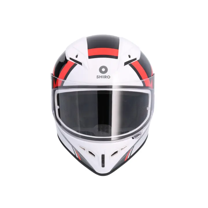 Casco Integral Shiro SH-870 Archer Fighter Glossy White Red 2206 - 1