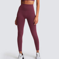 Leggings De Yoga Sin Costuras Para Mujer Levantador De Glúteos Deportivos De Fitness Y Gimnasio Pantalones De Running Terciopelo De Nylon De Cintura Elástica - details 32