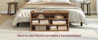 VASAGLE Banco Zapatero, Zapatero con Asiento, 6 Compartimientos, Estantes Ajustables, para Entrada, Sala de Estar, 29,5 x 100 x 50 cm, Marrón Miel /Blanco Nube/Blanco Rústico y Marrón Miel - details 1
