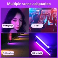 Lámpara De Tubo Colorido RGB USB 17cm/32cm Luz Nocturna Morada Azul Luz De Relleno Colgante Para Fotos Lámpara De Habitación Portátil - details 2