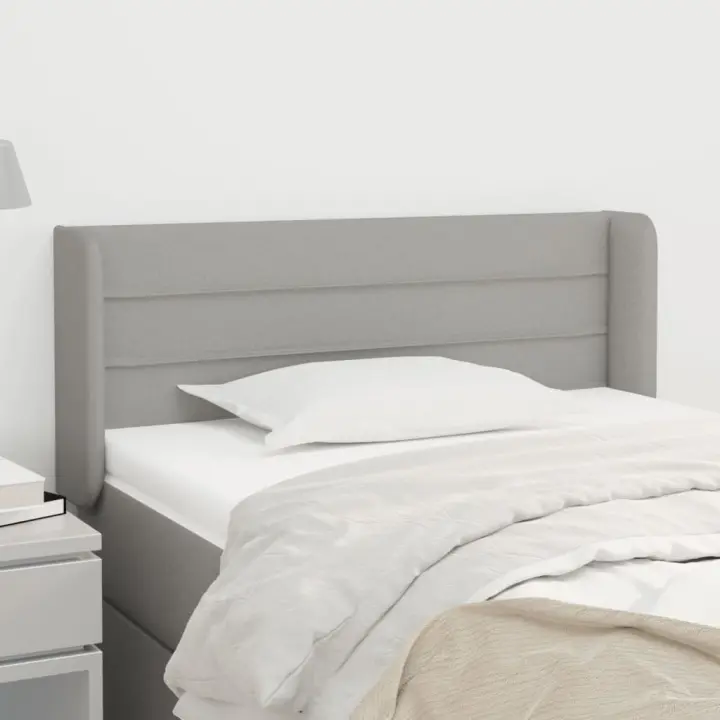 vidaXL Cabecero de tela gris claro 93x16x78/88 cm - 1