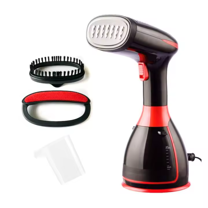ZVD Plancha de Vapor Vertical Ideal para Viajes Compacta y Ergonómica | Se calienta en 20 segundos | Potencia de 1500 W | Depósito extraíble de 280ml | Incluye 2 cepillos y vaso medidor  | Función de apagado automático de seguridad - 1