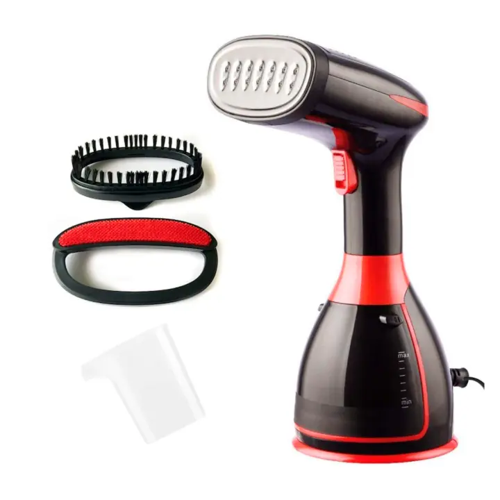 ZVD Plancha de Vapor Vertical Ideal para Viajes Compacta y Ergonómica | Se calienta en 20 segundos | Potencia de 1500 W | Depósito extraíble de 280ml | Incluye 2 cepillos y vaso medidor  | Función de apagado automático de seguridad - 1