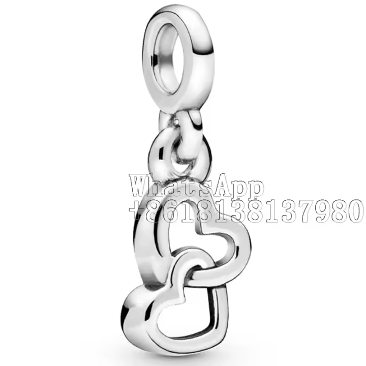 Encanto Mini De Cadena Doble Con Diamantes Pave Serie Me Corazón En Plata 925 Para Pulsera Original Me Y Collar Joyería Para Mujer Regalo - 1