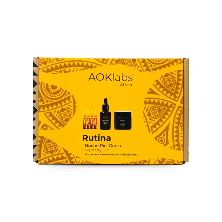 AOKLABS - Rutina Noche Piel Grasa: Ampollas Perfect Night + Baobab Oil Serum + Black Night Crema Facial de noche. - 1