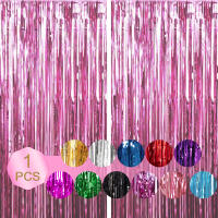 Juego De 1 Pieza De Cortina De Foil Dorado De 9.8 Pies Para Fondo De Fotografía De Cumpleaños Decoración De Fiesta Streamers De Aluminio - details 71