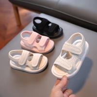 Sandalias Para Niñas Con Diseño Suave Y Bajo Para Niños Y Bebés En Colores Sólidos Estilo Coreano Casual Antideslizantes Para Verano - details 0