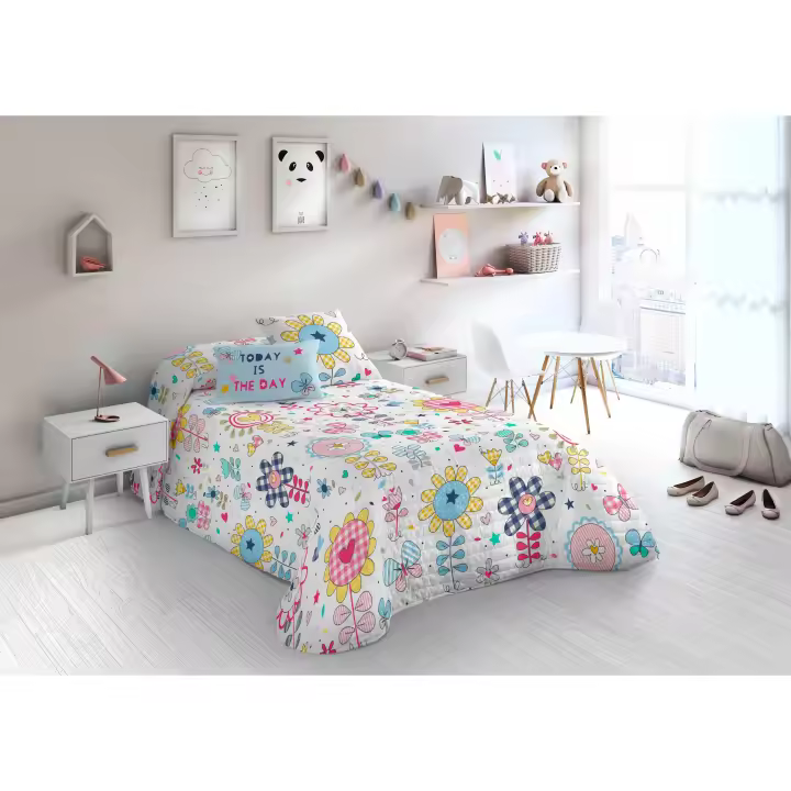 COLCHA BOUTI 100% ALGODÓN VICHY SPRING COOL KIDS - 1
