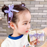 2PCS Accesorios Para El Cabello De Princesa Para Niñas Elásticos Y Lindos Cinta Para El Cabello De Polyester Adecuados Para Niños Niñas Bebés - details 5