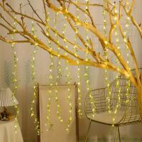 Lámpara De Imitación De Hojas Con Caja De Batería 20 Luces Siempre Encendidas Para Decoración De Puerta De Hierro Forjado Cobre - details 0