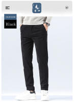 Pantalones Casuales Para Hombre De Cordón Otoño E Invierno Versátiles Y Moda Pantalones Largos Tejidos De Poliéster Y Algodón Estilo Recto Cierre De Cremallera - details 4