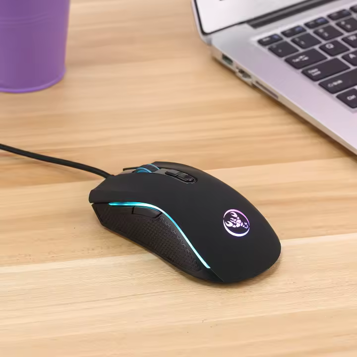 Ratón De Juego Profesional Con Iluminación LED De 7 Colores Brillantes Diseño Ergonómico 3200 DPI Para LOL CS Gamer Alta Gama - 1