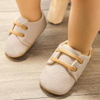 Zapatos De Cuero PU Retro Para Bebés Niños Y Niñas Estilo Británico Multicolor Antideslizantes Para Primera Caminata Suela De Goma Casual Para Niños Y Niñas - details 14