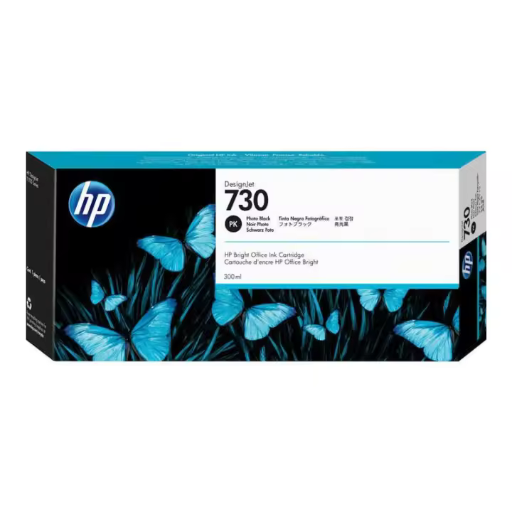 Hp 730 negro photo cartucho de tinta original - p2v73a - 1