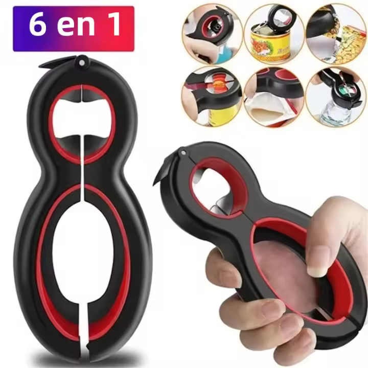 LMETJMA Multifuncional 6 En 1 Abrebotellas Sencillo Aprender Gripper De Cerámica Abrelevaduras De Cerveza JT05 - 1