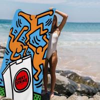 Toalla De Playa K-Keith-Haring Impresión Microfibra Absorbente Secado Rápido Suave Para Yoga Natación Resort Montañismo Tamaño 76x182 Cm - details 5