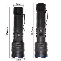 Nueva linterna de luz potente recargable con pantalla digital, láser blanco, LED, iluminación exterior, linterna recargable con zoom multifunción - details 10