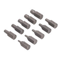 Juego De 10 Piezas De Extractores De Tornillos Dañados Con Bit De Taladro Cabeza Hexagonal Multi Esplín Herramienta De Remoción De Tornillos Y Tornillos De Espiral Izquierda - details 3