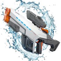 Pistola de agua eléctrica para niños y adultos,  de larga distancia, automática con luces y efectos de sonido, alcance de hasta 8-10 m, con dos baterías gran capacidad de agua de 930 ml. Recarga eléctrica en Agua por absorción - details 0