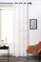 Cortinas de visillo lino y poliéster con líneas horizontales en la parte inferior.con diseño dee lienas150x260.Decoracion para hogar y oficina. - details 1