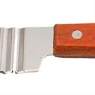 Espátula de Maple inoxidable, espátula de metal, espátula giratoria para sretén de Hierro fundido, espátula para Parrilla de Barbacoa with Mango de Madera, cortador ondulado - 1