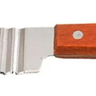 Espátula de Maple inoxidable, espátula de metal, espátula giratoria para sretén de Hierro fundido, espátula para Parrilla de Barbacoa with Mango de Madera, cortador ondulado - 1